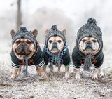 Cable Knit Hat With Braided Rope Ties and Tassels Will Keep Your Fur Baby The Talk Of The Town.