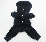 Buffy Couture Velvet Track Suite With Rhinestone Embellishments. Fleece Lined, Snap Closure. Comes In Pink and Navy Blue.