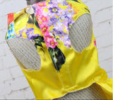 Faux Silk Flower Sundress With Layered Tulle Underskirt. Perfect for Everyday or Partywear. Multiple Sizes and Colors.