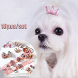 18pcs/set Hair Clips and Hair Band Accessories For The Perfectly Groomed Pet. A Must Have Collection For every Fur Baby.