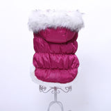 Deluxe Puffer Coat with Faux Fur Trim and Polar Fleece Lining. So chic and comes in 4 colors. You fur baby will be so cozy in this fancy jacket.