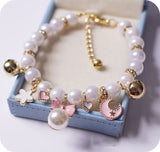 Princess Pearl Pet Necklace With Charms. Comes In Several Variations. Coco Would Approve This High Style Glam Accessories.