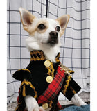 Haute Couture-Scottish Plaid Kilt Made In The Royal Style With Velvet Uniform, Specialty Tuxedo Suit