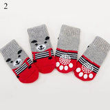 4pcs Warm Soft Knit Puppy Socks. Anti Slip Socks That Will Keep Your Pet's Feet Warm and Protect Sensitive Paws. Multiple Colors