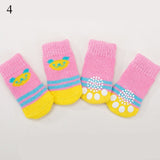 4pcs Warm Soft Knit Puppy Socks. Anti Slip Socks That Will Keep Your Pet's Feet Warm and Protect Sensitive Paws. Multiple Colors