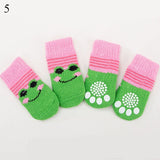 4pcs Warm Soft Knit Puppy Socks. Anti Slip Socks That Will Keep Your Pet's Feet Warm and Protect Sensitive Paws. Multiple Colors