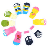 4pcs Warm Soft Knit Puppy Socks. Anti Slip Socks That Will Keep Your Pet's Feet Warm and Protect Sensitive Paws. Multiple Colors