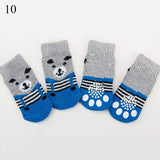 4pcs Warm Soft Knit Puppy Socks. Anti Slip Socks That Will Keep Your Pet's Feet Warm and Protect Sensitive Paws. Multiple Colors