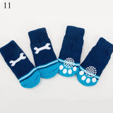 4pcs Warm Soft Knit Puppy Socks. Anti Slip Socks That Will Keep Your Pet's Feet Warm and Protect Sensitive Paws. Multiple Colors