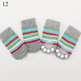 4pcs Warm Soft Knit Puppy Socks. Anti Slip Socks That Will Keep Your Pet's Feet Warm and Protect Sensitive Paws. Multiple Colors