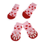 4pcs Warm Soft Knit Puppy Socks. Anti Slip Socks That Will Keep Your Pet's Feet Warm and Protect Sensitive Paws. Multiple Colors