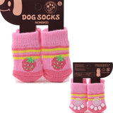 4pcs Warm Soft Knit Puppy Socks. Anti Slip Socks That Will Keep Your Pet's Feet Warm and Protect Sensitive Paws. Multiple Colors