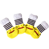 4pcs Warm Soft Knit Puppy Socks. Anti Slip Socks That Will Keep Your Pet's Feet Warm and Protect Sensitive Paws. Multiple Colors