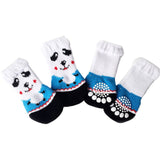 4pcs Warm Soft Knit Puppy Socks. Anti Slip Socks That Will Keep Your Pet's Feet Warm and Protect Sensitive Paws. Multiple Colors