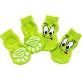 4pcs Warm Soft Knit Puppy Socks. Anti Slip Socks That Will Keep Your Pet's Feet Warm and Protect Sensitive Paws. Multiple Colors