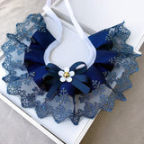 High Fashion Lace Collar with Grosgrain Bow. Comes in multiple colors and sizes. Stylize your fur baby for any occasion..
