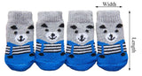 4pcs Warm Soft Knit Puppy Socks. Anti Slip Socks That Will Keep Your Pet's Feet Warm and Protect Sensitive Paws. Multiple Colors